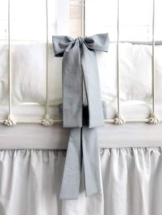 White + Silver Grey | Farmhouse Tailored Crib Bedding Set Farmhouse Crib, White Crib Skirt, Neutral Nursery Bedding, Farmhouse Cribs, White Crib Bedding, Grey Farmhouse, Crib Liners, Crib Bumpers, Bumper Pads For Cribs