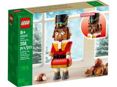 a lego box with a toy soldier on it's front and an image of a nutcracker in the background