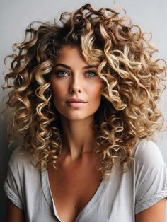 Women’s Medium Curly Hairstyles, Mid Length Permed Hair, Med Curly Hairstyles, Curly Mid Length Hairstyles, Curly Hair Women Over 50 Mid Length, 2024 Curly Hair Trends For Women, Blonde Highlights On Dark Hair Curly, Highlights For Curly Hair Natural Curls, Curly Medium Length Hair