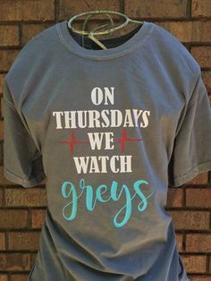 On Thursdays we watch greys comfort colors tshirt (adult) #afflink #greysanatomy #quote Fashion Outfits For Work Office Chic, Teacher Outfits Winter, Nursing Tops Breastfeeding, Summer Cute Outfits