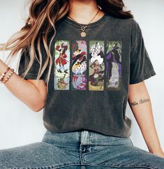 Vintage The Haunted Mansion Villains Halloween Shirt Soot Spirit, Taylor Swift Gifts, Lilo And Stitch Shirt, Etsy Tshirt, Cute Disney Shirts, Neighbour Totoro, Disney Thanksgiving, Disney Cute, Retro Disney