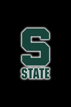 the state logo is shown in white on a dark green background with an orange light