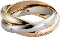 Gold Trinity Ring, Cartier Trinity Ring, Baguette Diamond Rings, Cartier Jewelry, Gold Ring Sets, Love Ring, Love Bracelets