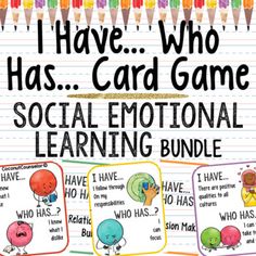 i have who has card game social emotion learning bundle