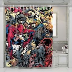 marvel superhero war shower curtains Vanity Colors, Personalized Shower Curtain, Bath Tubs, Marvel Superhero, Diy Outdoor Decor, Shower Curtain Set, Bathroom Set, Shower Stall, Curtain Sets