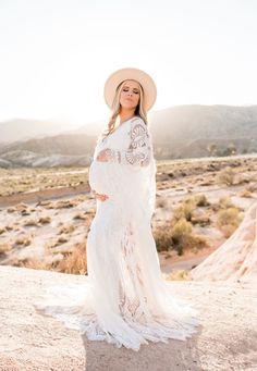 White Lace Maternity Dress For Wedding, White Lace Maternity Wedding Dress, White Lace Maternity Gown, White Lace Maternity Maxi Dress, Bohemian Wedding Maxi Dress With Scalloped Lace, Lace Maternity Wedding Dress With Scalloped Lace, Bohemian White Maternity Wedding Dress, Lace Maternity Dress With Lace Bodice For Wedding, Maternity Wedding Dress With Lace Bodice