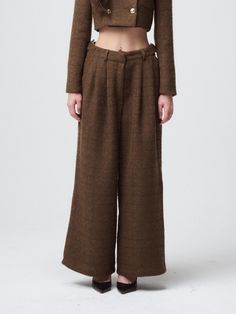 Composition : POLYESTER 100Color: BROWNCountry of Origin : Republic of Korea Casual Mid-rise Brown Wide Leg Pants, Elegant Brown Wide-leg Pants, Brown Cotton Wide-leg Pants, Chic Brown Full-length Wide Leg Pants, Brown High-waisted Wide Leg Pants With Belt Loops, Wide Pants, Composition, The Originals, Clothes For Women