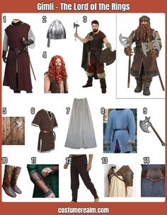 an image of costumes for the lord of the rings