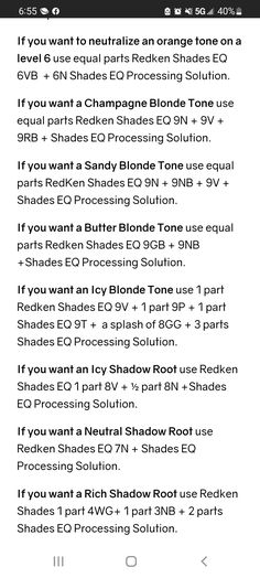 Shades Eq Sandy Blonde Formula, Redken Education, Redken Color Formulas, Toning Bleached Hair, Beauty School Cosmetology, Toner For Blonde Hair, Hair Formula