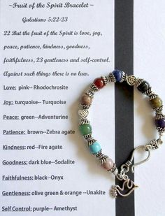 Fruit Of The Spirit Bracelet, Spirit Gifts, Faith Jewelry, Fruit Of The Spirit