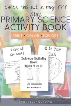 Sample pages of Primary Science Activity Book Primary Science Activities, Word Tracing, Physics Lessons, Study Biology