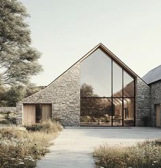 Stone Barn Conversion, Nordic Houses, Palm Springs Houses, Cottage Extension, Gable House, Wooden Cottage, Industrial Interior Design, Barn Conversion, Barn Style House