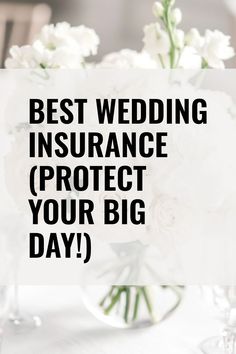 Text on a floral background reads, "Best Wedding Insurance (Protect Your Big Day!). Biker Wedding Dress, 48th Wedding Anniversary, Biker Wedding, Yacht Wedding, Bbq Wedding, Find Quotes, Elegant Themes