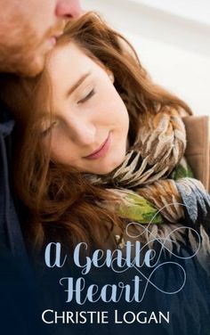 the cover of a gentle heart by christiane logan, with an image of a man and woman