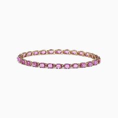 Effy 14K Rose Gold Pink Sapphire and Diamond Tennis Bracelet, 9.03 TCW Rose Gold Oval Bracelet Fine Jewelry, Elegant Rose Gold Bracelet For Formal Occasions, Elegant Pink Gold Bracelet For Formal Occasions, Elegant Pink Gold Round Bracelet, Pink Gold Formal Fine Jewelry Bracelets, Formal Pink Bracelets In Fine Jewelry Style, Pink Fine Jewelry Bracelets For Wedding, Pink Fine Jewelry Bracelet For Wedding, Pink Fine Jewelry Bracelet For Formal Occasions