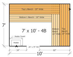 the floor plan for an outdoor deck with measurements and measurements to make it look like it is