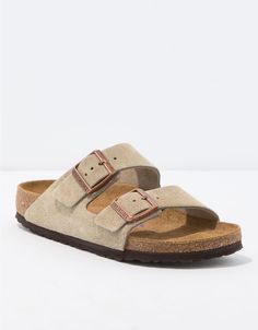 Birkenstock Women's Arizona Soft Footbed Sandal Light Brown Birkenstocks, Casual Cork Footbed Sandals With Branded Insole, Comfortable Beige Footbed Sandals With Textured Footbed, Beige Leather Sandals With Cushioned Footbed, Beige Leather Footbed Sandals With Cushioned Sole, Beige Leather Cushioned Footbed Sandals, Comfortable Cork Footbed Sandals, Comfortable Cork Footbed Sandals With Round Toe, Casual Beige Footbed Sandals With Arch Support