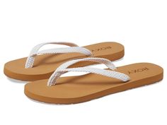 Roxy Malia - Women's Shoes : Natural 1 : Enjoy to your fullest on your beach vacations with these Roxy Malia flip flops. Rubber upper. Synthetic lining. Open toe. Braid details on the straps. Slip-on style. Rubber outsole. Imported. Measurements: Weight: 4 oz Product measurements were taken using size 9, width M. Please note that measurements may vary by size. Cute Beach Shoes, Rush Bag, Beachy Shoes, Hawaii Shoes, Airplane Ideas, Collage Cutouts, Beach Sandals Flip Flops, 2024 Wishlist, Dr Shoes