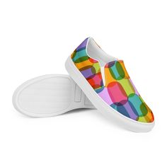 ⛅️Discover our women's slip-on shoes, perfect for boat shoes and casual wear. These canvas boat sneakers offer stylish comfort, making them an ideal activewear sneaker and a thoughtful gift idea for her. ⛅️  100% polyester canvas upper side ⛅️ Ethylene-vinyl acetate (EVA) rubber outsole  ⛅️  Breathable lining, soft insole ⛅️  Elastic side accents ⛅️ Padded collar and tongue ⛅️ Printed, cut, and handmade ⛅️DISCOVER AN ARRAY OF UNIQUE SNEAKER DESIGNS BY VISITING OUR SHOP AT  https://throughtheclou Summer Streetwear Slip-on Canvas Shoes, Canvas Slip-on Sneakers For Summer Streetwear, Sporty Canvas Slip-on Sneakers For Summer, Trendy Summer Canvas Slip-on Sneakers, Trendy Slip-on Canvas Shoes With Vulcanized Sole, Sporty Summer Canvas Slip-on Sneakers, Summer Streetwear Slip-on Sneakers With Vulcanized Sole, Comfortable Slip-on Sneakers For Summer Streetwear, Summer Streetwear Slip-on Sneakers With Rubber Sole