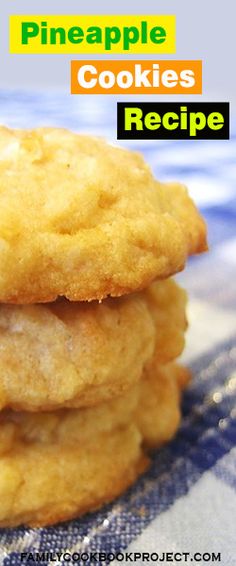 three cookies stacked on top of each other