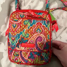 This Vera Bradley Cross Body Bag Is Such A Cute And Vibrant Purse For Any Season! It Will Make You Feel Confident And Stylish, And It Is Nwt! Feel Free To Negotiate Prices! Casual Multicolor Paisley Print Bags, Vera Bradley Disney, Cross Body Purse, Vera Bradley Bags, Cross Body Bag, Feel Confident, Body Bag, Vera Bradley, Purses Crossbody