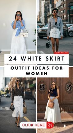 White Pleated Skirt Outfit, White Skirt Outfit Ideas, A Line Skirt Outfits, Twisted Skirt, White Skirt Outfits, Skirt Outfit Ideas, White Tennis Skirt, Skirt Images, White Lace Skirt