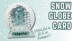 a snow globe card with an image of trees