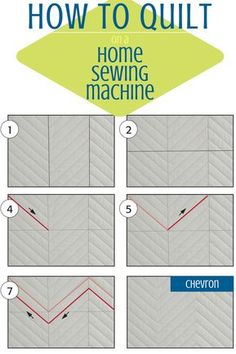 how to quilt on a sewing machine with instructions for the steps in which you can sew