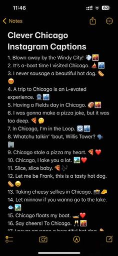 the chicago instagram caption is shown in this screenshot from their facebook page