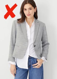 11 Blazers That Make You Look Older - In Fashion We Trust Petite Blazer, Knitted Suit, Petite Shorts, Petite Jacket, Jeans Outfits, Wardrobe Edit