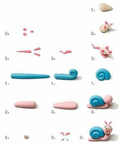 the instructions for how to make snails out of clay