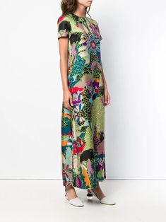 La DoubleJ Printed Maxi Dress - Farfetch Vibrant Print Maxi Dress For Summer Evenings, Summer Evening Maxi Dress With Vibrant Print, Multicolor Floral Print Maxi Dress For Evening, Silk Maxi Dress With Abstract Print For Party, Printed Maxi Dress For Evening, Evening Printed Maxi Dress, Spring Evening Maxi Dress With Abstract Print, Silk Evening Dress With Vibrant Print, Spring Silk Maxi Dress With Abstract Print