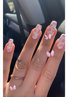 Cow Nails, Edgy Nails, Cute Acrylic Nail Designs, Simple Acrylic Nails, Coffin Nails Designs