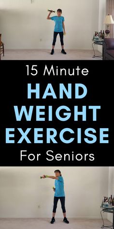 free weight exercise for seniors Hand Weights For Beginners, Free Weight Exercises, Fitness With Cindy, Forward Head Posture Exercises, Weight Exercises, Exercise To Reduce Thighs, Posture Exercises, Effective Workout Routines