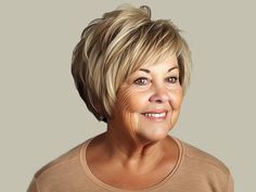 25 Ladies Over 60 with a Round Face Show How to Rock Short Haircuts Stacked Haircuts, Chin Length Hair, Bob Haircut For Fine Hair, Short Hairstyles For Thick Hair, Short Hair Over 60, Short Bob Haircuts, Haircuts For Fine Hair, Short Hair Haircuts