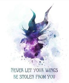 a watercolor painting with the words never let your wings be stolen from you