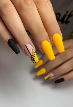 Black Rainbow Nails, Finger Paints, Simple Nail Art Designs, Nail Swag, Trendy Nail Art, Yellow Nails, Hot Nails, Fancy Nails, Dope Nails