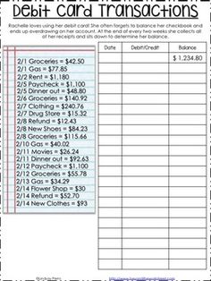 a printable credit card transaction form with the words debt cards and numbers on it