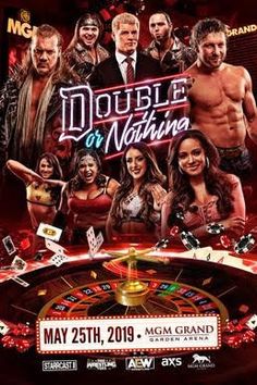 the poster for double or nothing at mgm grand in las vegas, nv on may 25th