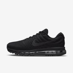 The Nike Air Max 2017 delivers the plush sensation you love with a full-length Max Air unit. The upper is seamlessly constructed with zonal support and ventilation while molded foam wraps your mid-foot and heel for secure comfort. Sneaker Head Men, Nike Workout Shoes, Nike Air Max 2017, Black Nike Shoes, Shoes And Sneakers, Best Walking Shoes, Shoes Sneakers Nike, Mens Shoes Black, Air Max Shoes