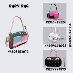 Berry Avenue Codes Items, Berry Ave Bag Code, Bag Codes Bloxburg, Roblox Bag Codes, Diper Bags, Accessories Codes, Dipper Bag, Preppy Decal