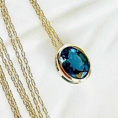 3Ct Oval Cut Lab Created Blue Topaz Halo Pendant Necklace 14k Yellow Gold Plated  | eBay Oval Blue Topaz Sapphire Necklace, Fine Jewelry Oval Topaz Necklaces, Oval Blue Topaz Necklace, Oval Topaz Birthstone Necklace, Luxury Oval Topaz Necklace, Elegant Oval Topaz Necklace, Oval Blue Topaz Birthstone Necklace, Oval Topaz Necklace For Formal Occasions, Formal Oval Topaz Necklace