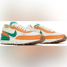 Size 5.5 Women’s New Never Worn! Still In Box! Bought For $100 + $7 Tax Cute Famua Colors Nike Green, Green Orange, Green And Orange, Nike Shoes, Nike Women, Sailing, Nike, Orange, Sneakers