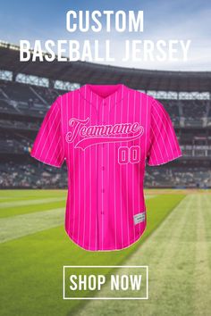 men's style, men's shirts and top,men's activewear,men's street style,men's summer outfit Team Mom Baseball, Baseball Jersey Outfit, Pink Pinstripe, Softball Outfits, Custom Baseball Jersey, Team Mom, Jersey Outfit, Vintage Baseball, Deep Pink