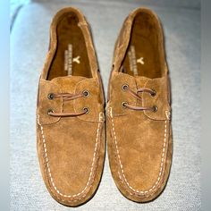 Nwot American Eagle Suede Size 11 Brown Suede Plain Toe Boat Shoes, Suede Loafers, Slip Ons, Loafer Shoes, Loafers Men, American Eagle Outfitters, American Eagle, Men's Shoes, Loafers