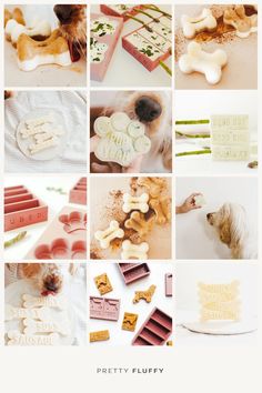 the collage shows different types of cookies and pastries in various shapes, sizes, and colors