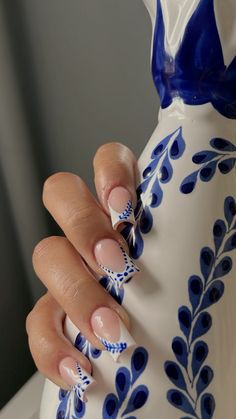 clase azul tequila #summernails Tequila Nails, Azul Tequila, Blue Summer Nails, Nye Nails, Acrylic Toe Nails, Magic Nails, Nails Today, Cute Gel Nails, Acrylic Nails Coffin Short