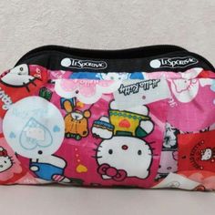 From The Hello Kitty Collection, Choose This New Cosmetic Pouch For Yourself, 6-1/2” X 4” X 2-1/4”, With Tags And In Its Bag Hello Kitty Pouch, Pink Cosmetics, New Cosmetics, Black Houndstooth, Hello Kitty Collection, Hawaiian Print, Makeup Bags Travel, Travel Cosmetic Bags, Cosmetic Pouch