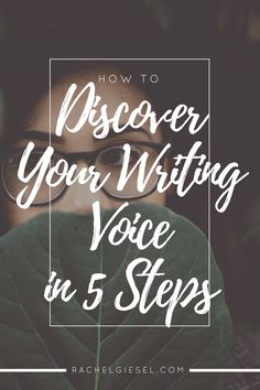 a woman with glasses on her face and the words how to recover your writing voice in 5 steps