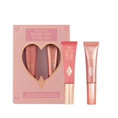 New and exclusive gift set including mini Pillow Talk liquid highlighter and matte blush wands for a beautifying PILLOW TALK EFFECT! Pillow Talk Face Palette, Charlotte Tilbury Glow Kit, Charlotte Tilbury Liquid Blush, Charlotte Tilbury Blush And Highlighter, Rare Buety Hilighter, Charollete Tilbury, 2023 Christmas List, Charlotte Tilbury Pillow Talk Blush, Birthday Wishlist For Teens